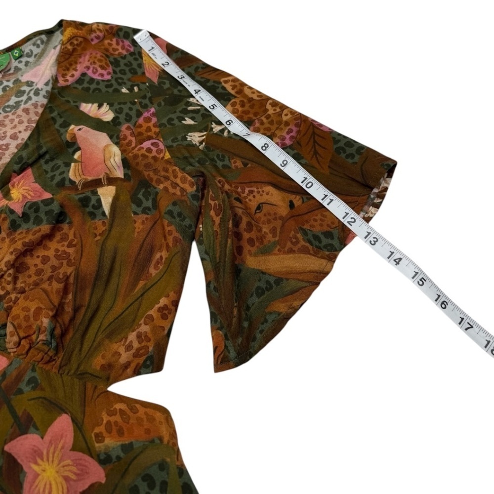 Farm Rio Tropical Jungle Mid Cutout Dress - Picture 13 of 14